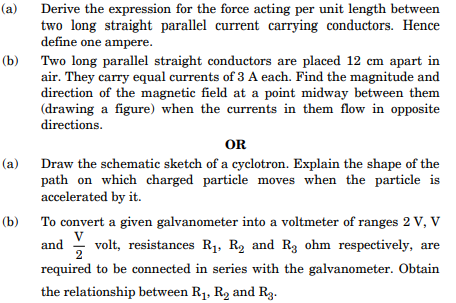 Derive the expression for the force acting per unit length between 